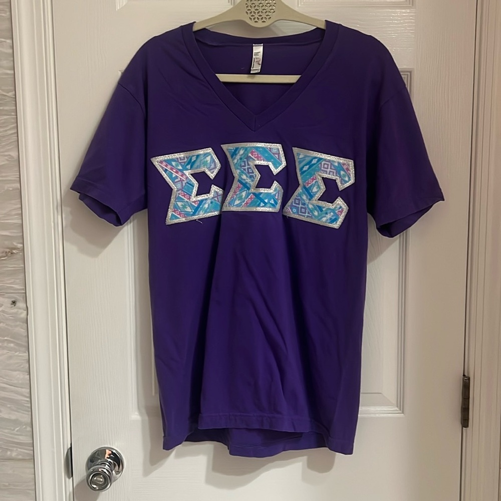 Tri Sigma Sorority (Custom letters T-shirt)